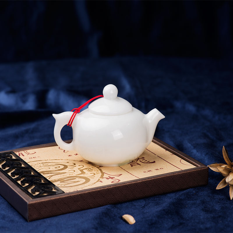 玉器禮品茶壺-文玩茶壺-圓茶壺