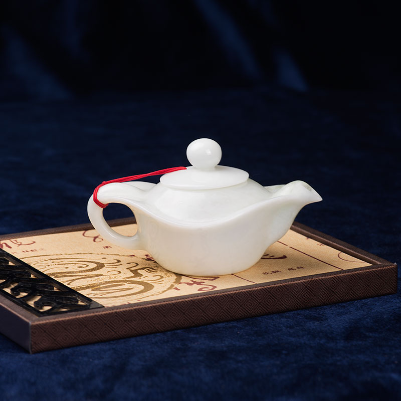 玉石禮品茶壺-文玩茶壺-元寶茶壺